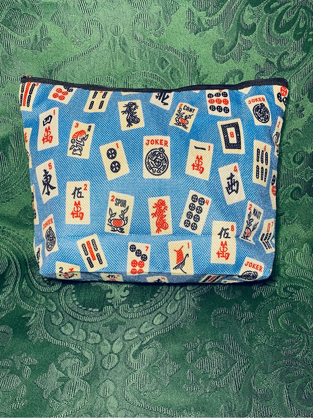 Mahjong Patterned Pouch Brings the Fun of the Game Wherever You Go NWOT